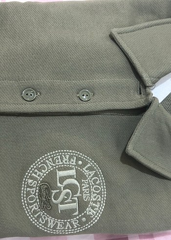 Düğmeli Kapüşonsuz kafın Sweatshirt Khaki - Görsel 5