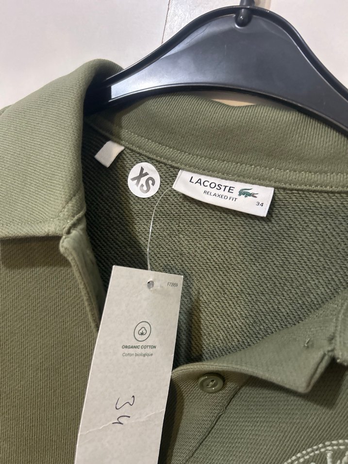 Düğmeli Kapüşonsuz kafın Sweatshirt Khaki - Görsel 3