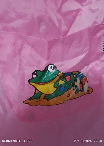 Baskılı Pembe Boyama Önlüğü - Görsel 2