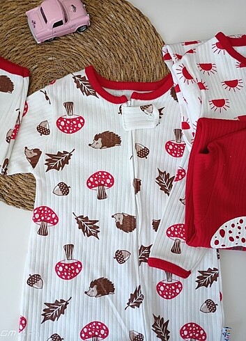 9 Ay Beden çeşitli Renk Fermuarlı patiksiz tulum