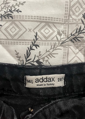 Addax Siyah Kot Mini Etek, Gevşek Kesim, Kemerli