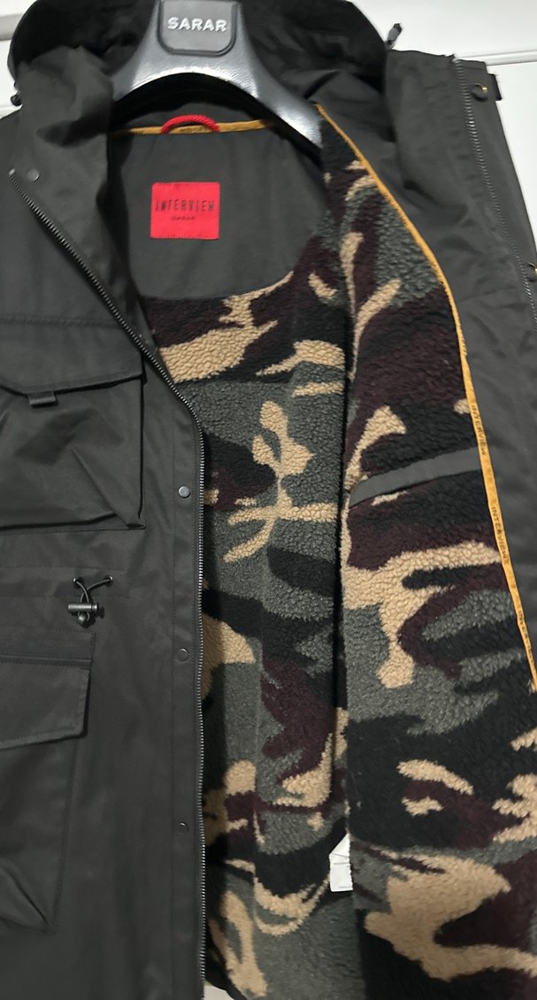 Sarar Erkek Siyah Midi Sokak Tarzı Kemerli Mont - Görsel 2