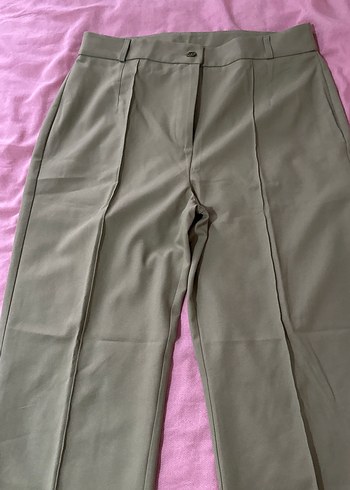 Bej Kadın Kumaş Pantolon Midi Boy - Görsel 2