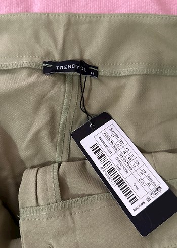 Bej Kadın Kumaş Pantolon Midi Boy - Görsel 3