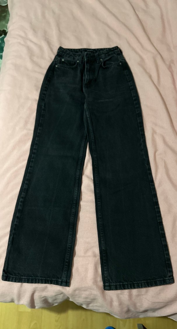 Siyah Midi Kadın Denim Pantolon - Görsel 2