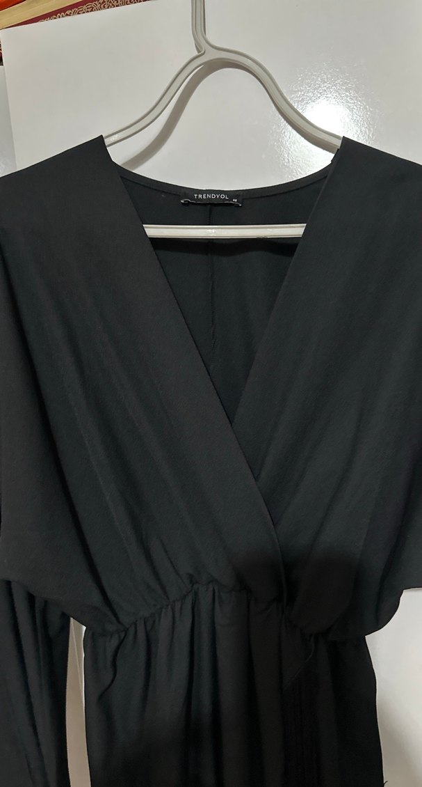 Uzun Kollu Siyah elbise - Görsel 2