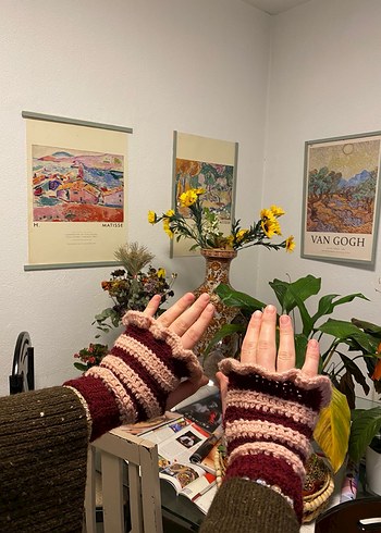 Örgü Bohem Tarzı  Eldiven - Görsel 2