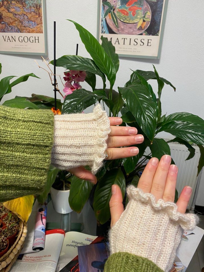 Örgü Bohem Tarzı  Eldiven - Görsel 5