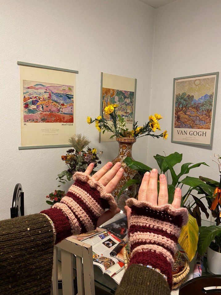 Örgü Bohem Tarzı  Eldiven - Görsel 2
