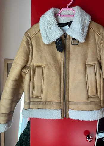 Kadın Bej Süet Kürklü Ceket - Görsel 8