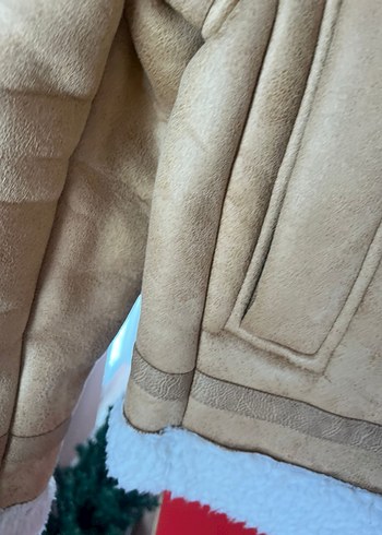 Kadın Bej Süet Kürklü Ceket - Görsel 6