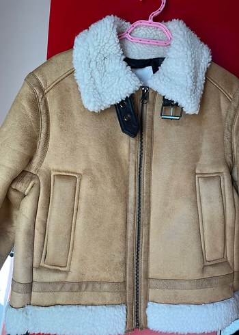 Kadın Bej Süet Kürklü Ceket - Görsel 2