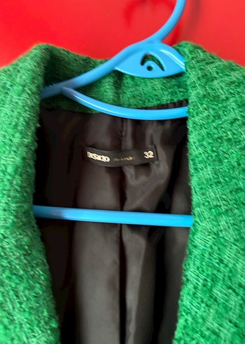 Yeşil Kadın Düğmeli Blazer Ceket Tüvit Ceket - Görsel 3