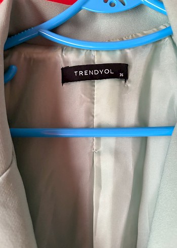 Açık Yeşik blazer ceker - Görsel 5