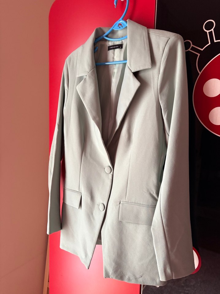 Açık Yeşik blazer ceker - Görsel 2