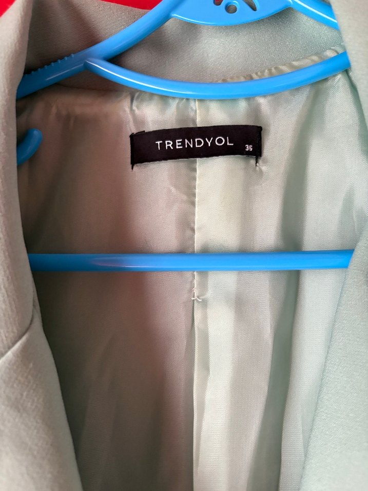 Açık Yeşik blazer ceker - Görsel 5