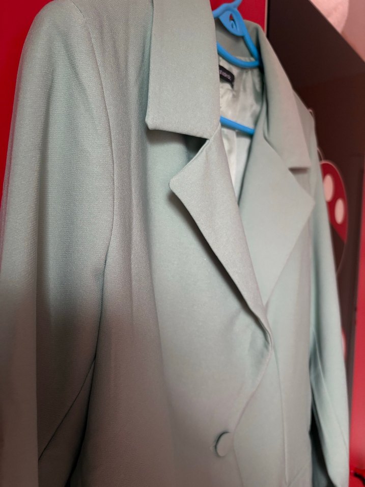 Açık Yeşik blazer ceker - Görsel 3