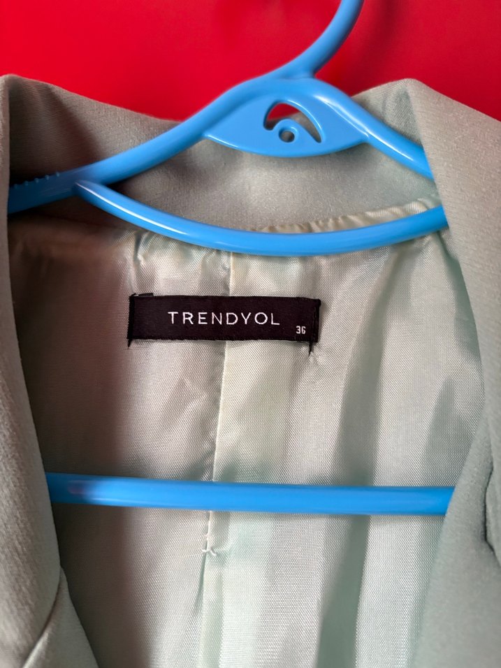 Açık Yeşik blazer ceker - Görsel 4