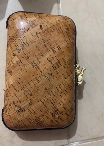 Bej Deri Kadın Portföy Çanta - Görsel 2