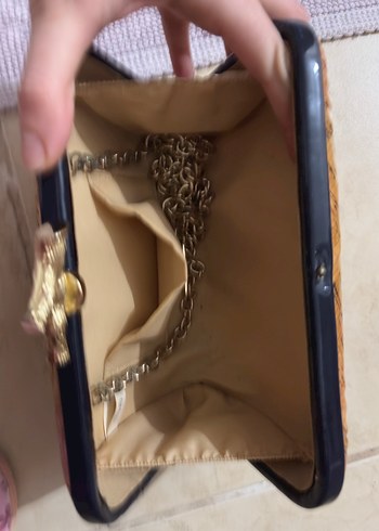 Bej Deri Kadın Portföy Çanta - Görsel 3