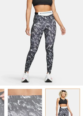 Gri Desenli Nike spor tayt