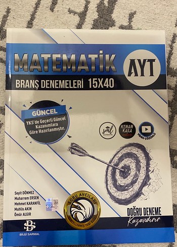 Bilgi Sarmal AYT Matematik Branş Denemeleri 15X40
