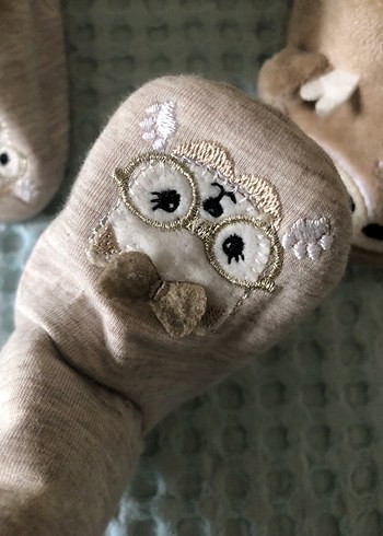 Kahverengi Kürklü Erkek Çocuk Ev Terliği - Görsel 4