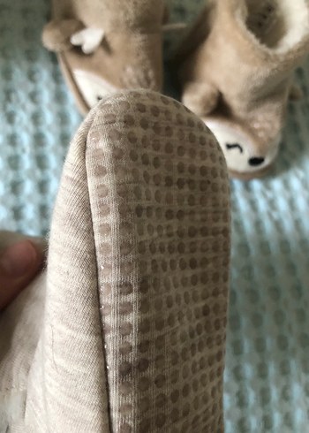 Kahverengi Kürklü Erkek Çocuk Ev Terliği - Görsel 6