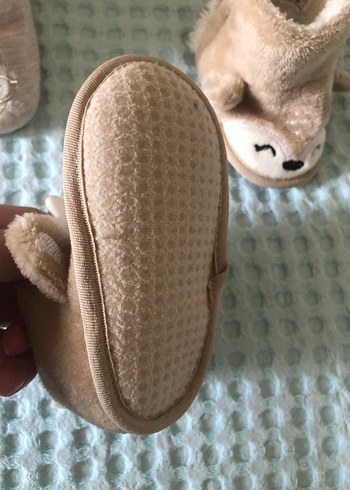 Kahverengi Kürklü Erkek Çocuk Ev Terliği - Görsel 5