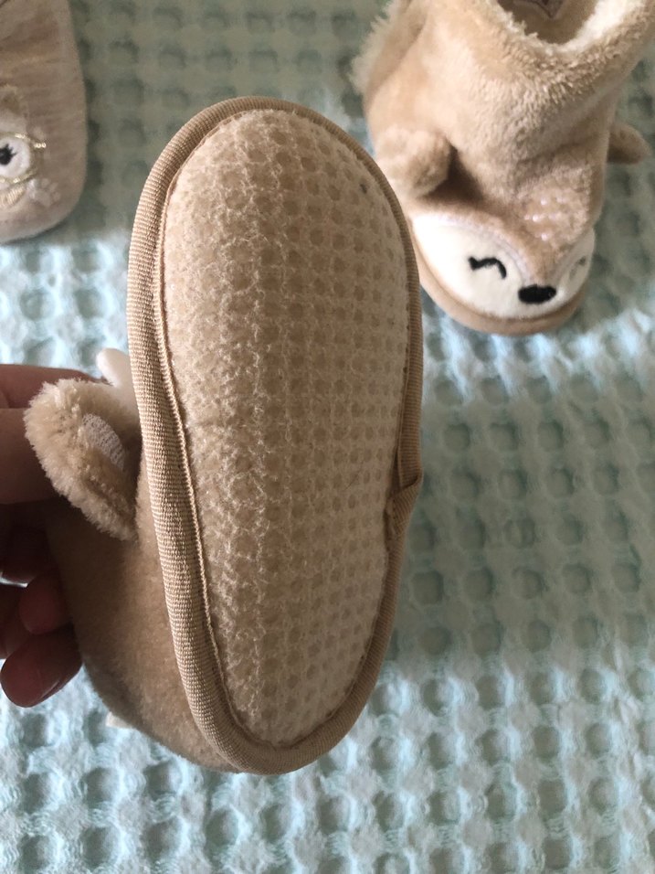 Kahverengi Kürklü Erkek Çocuk Ev Terliği - Görsel 5