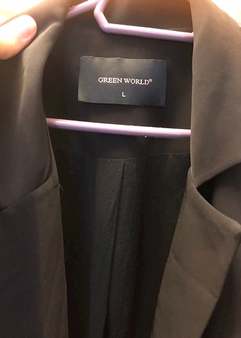 Düğmeli Siyah Midi Kadın Blazer - Görsel 3