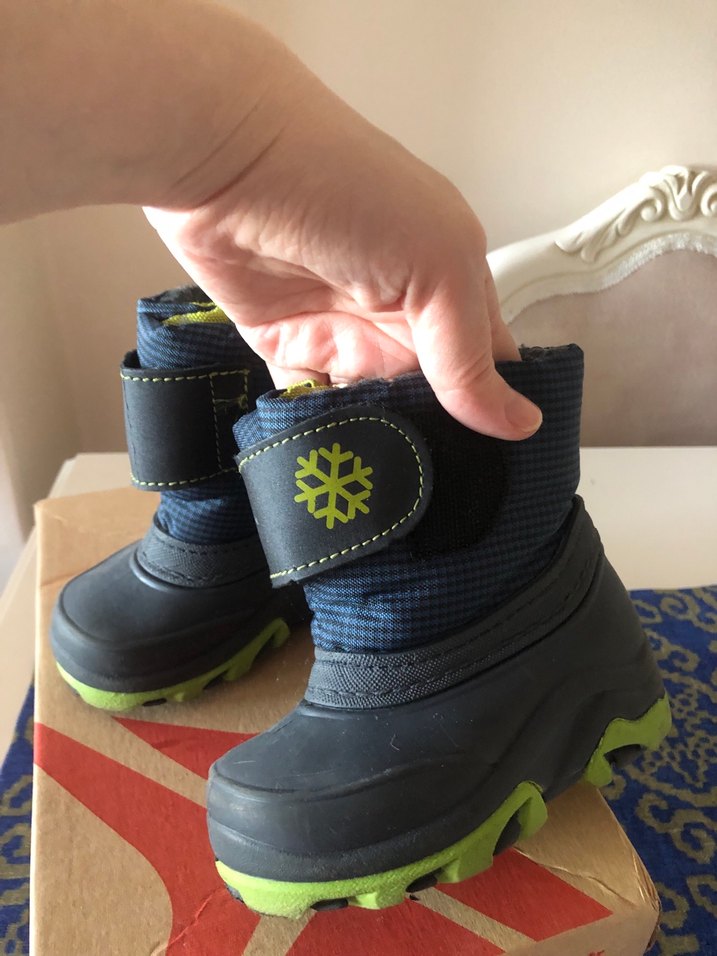 Mavi Gri Baskılı Erkek Çocuk Botu - Görsel 5