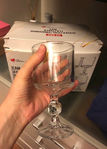 Cam Ayaklı 6'lı Dondurma/Tatlı Kasesi 280 cc - Görsel 2