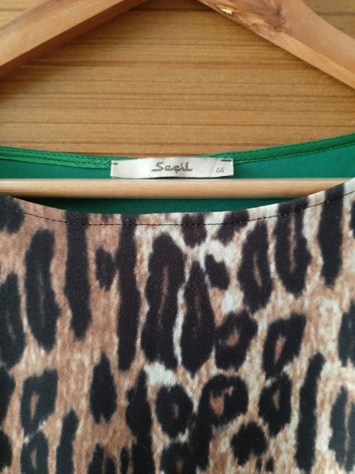 Leopar Desenli Kadın Uzun Kollu tunik - Görsel 3