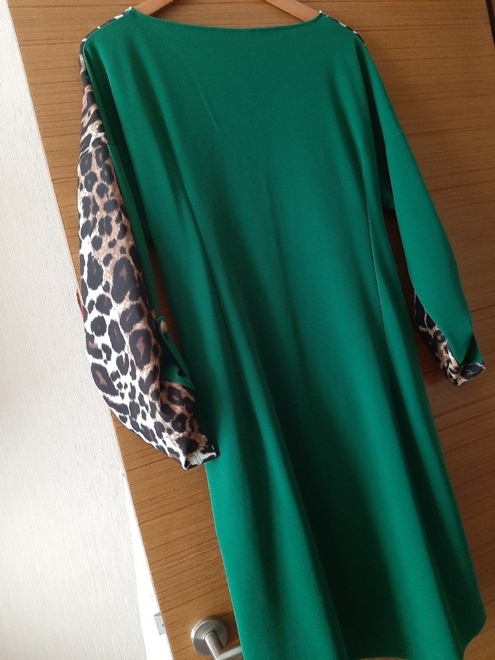 Leopar Desenli Kadın Uzun Kollu tunik - Görsel 4