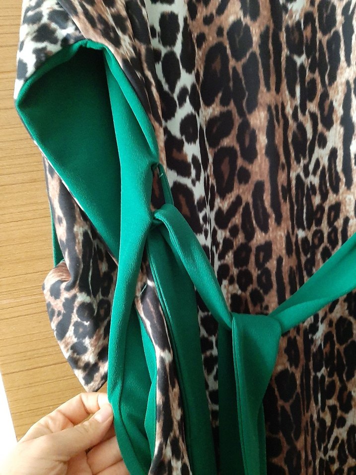 Leopar Desenli Kadın Uzun Kollu tunik - Görsel 2