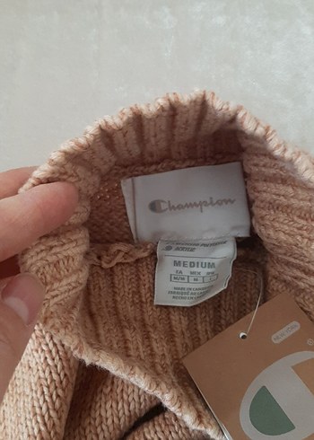 Bej Örgü Kadın Yün Kazak - Görsel 5