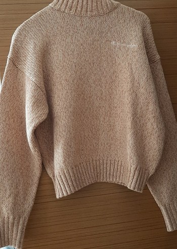 Bej Örgü Kadın Yün Kazak - Görsel 2