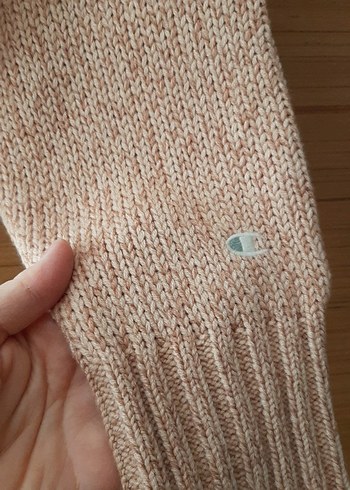 Bej Örgü Kadın Yün Kazak - Görsel 4