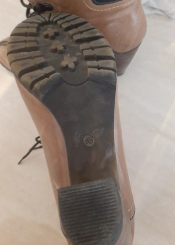 Kahverengi Deri Bohem Kadın Bot - Görsel 2