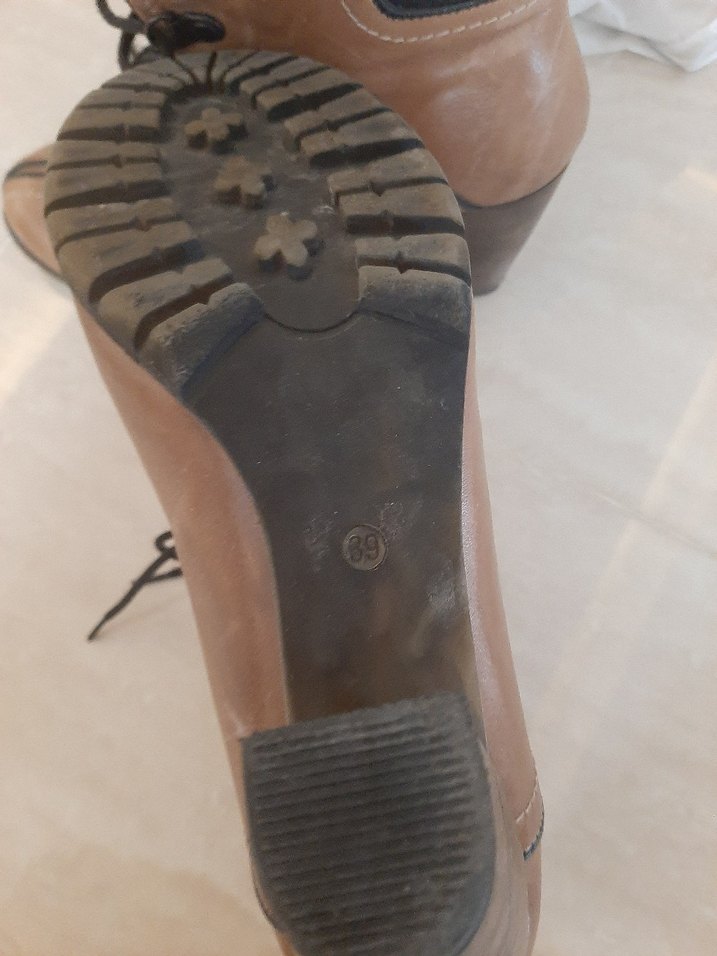 Kahverengi Deri Bohem Kadın Bot - Görsel 2