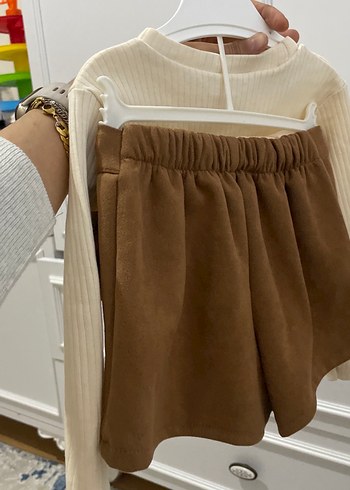 Kız Çocuk şort etekli takım - Görsel 4