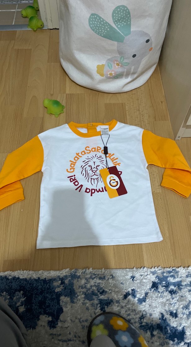 Gs store Kız Çocuk Sarı Uzun Kollu Baskılı Tişört - Görsel 2