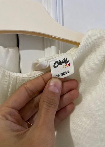 Kız Çocuk Beyaz Fırfırlı Askısız Elbise - Görsel 2