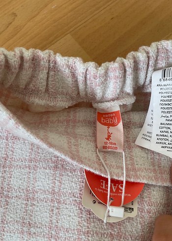 Pembe Ekose Örgü Mini Etek - Görsel 3