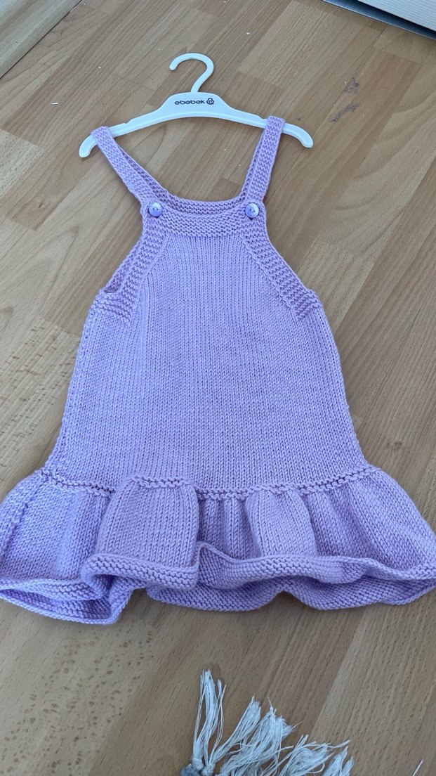 Salopet elbise istenilen renk örülür - Görsel 2