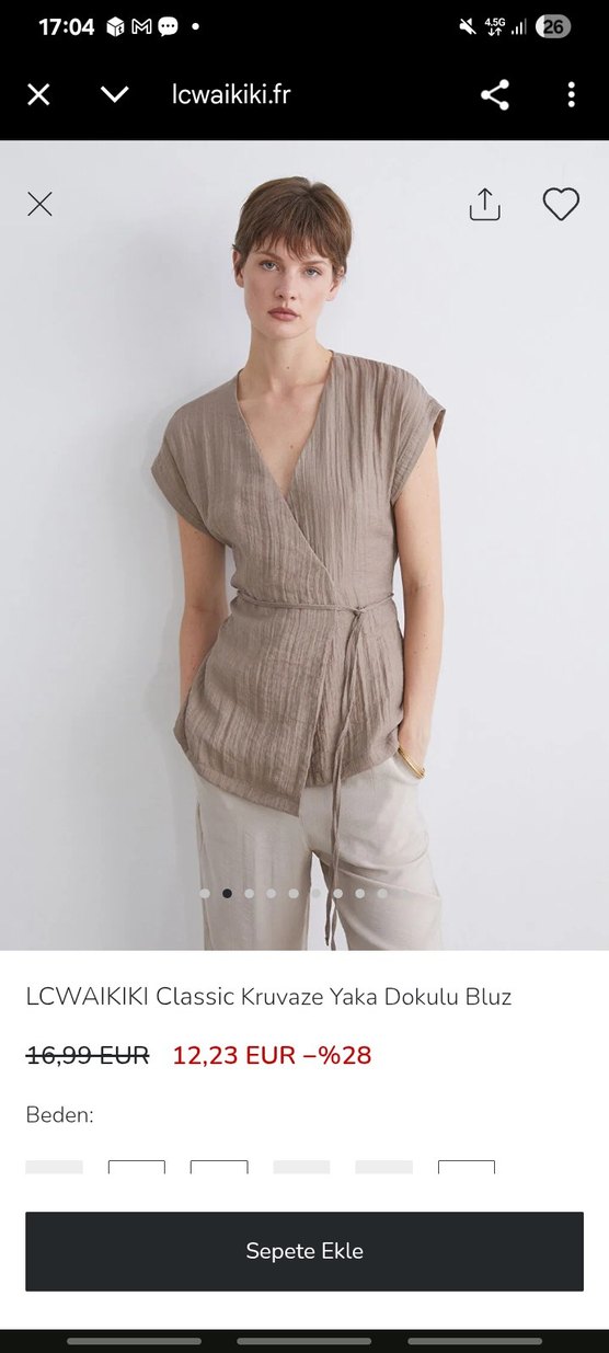 LcWaikiki Classic Kruvaze Yaka dokulu Bluz - Görsel 2