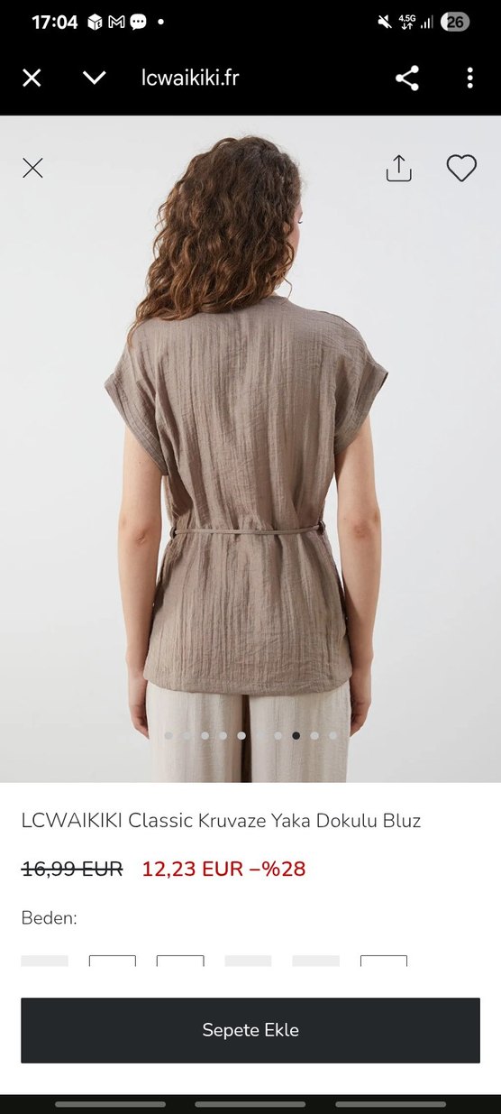 LcWaikiki Classic Kruvaze Yaka dokulu Bluz - Görsel 3