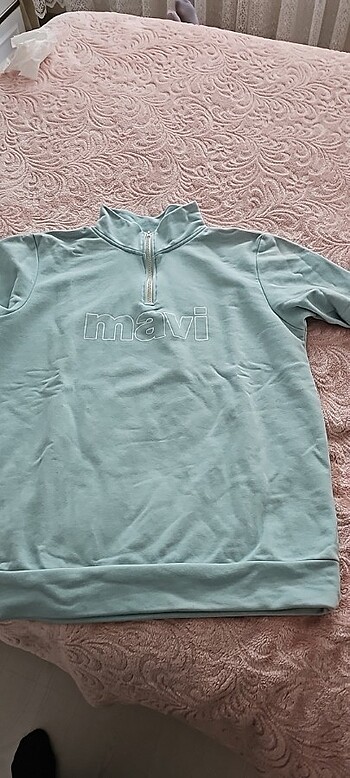 Mavi kumaştan dikildi  - Görsel 3