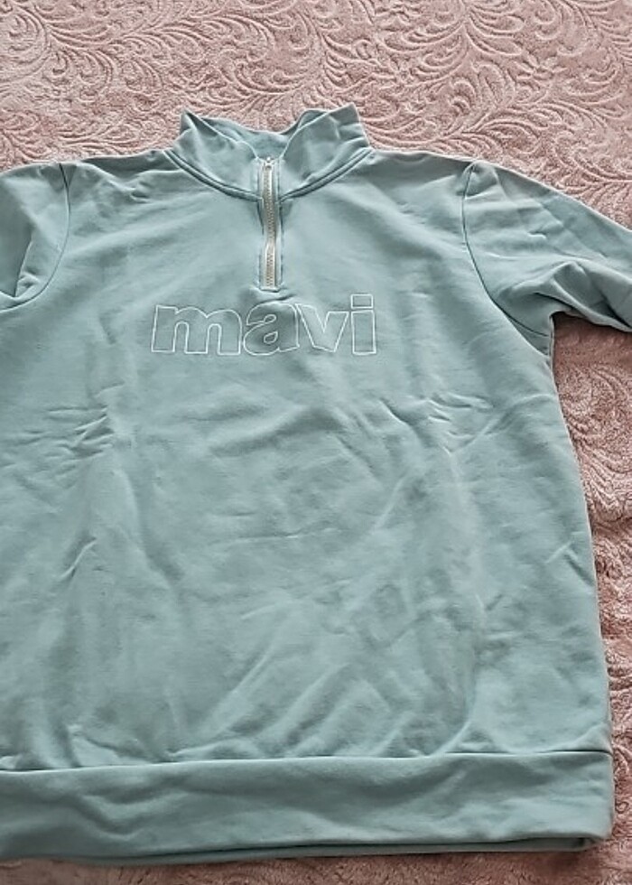 Mavi kumaştan dikildi  - Görsel 3